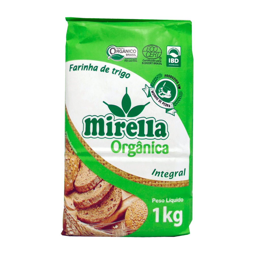 Farinha de Trigo Integral Orgânico 1kg Mirella