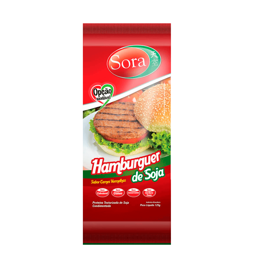 Hambúrguer Vegetal Carne Vermelha 110g Sora