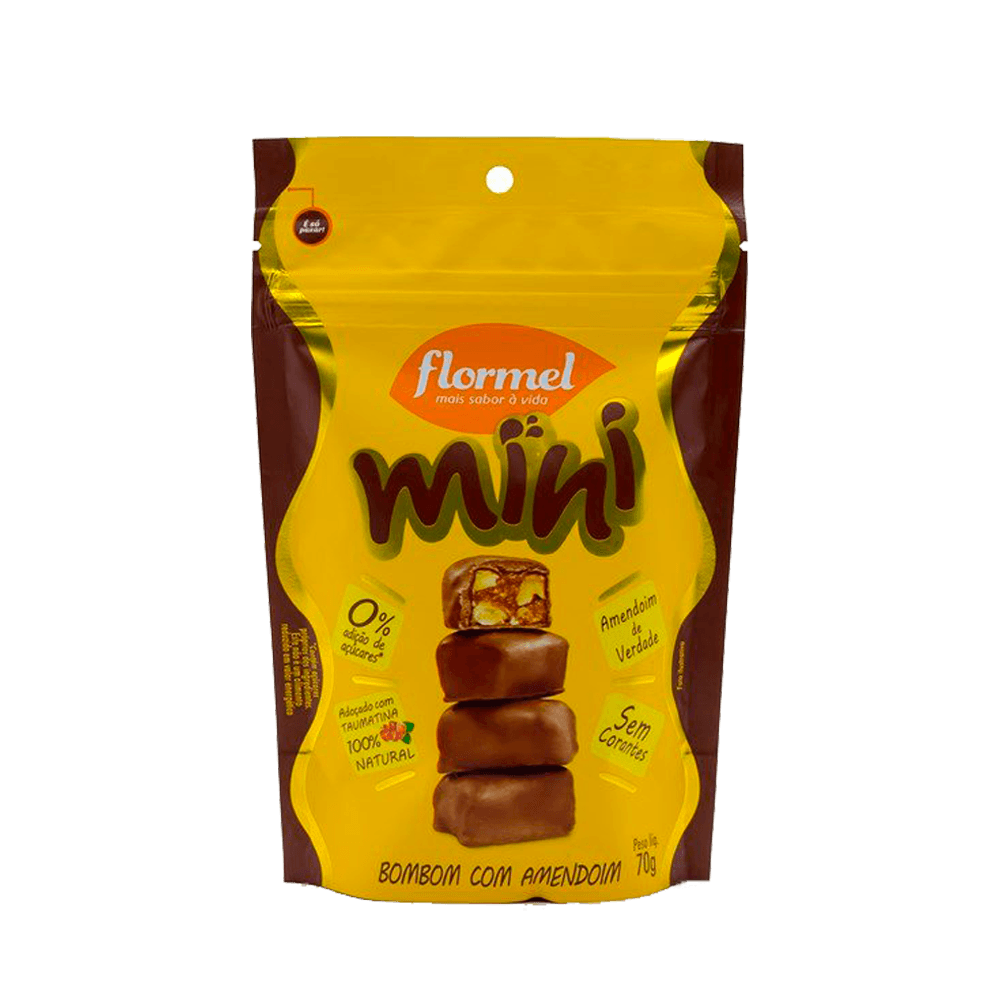 Mini Bombom com Amendoim Zero Açúcar 60g Flormel