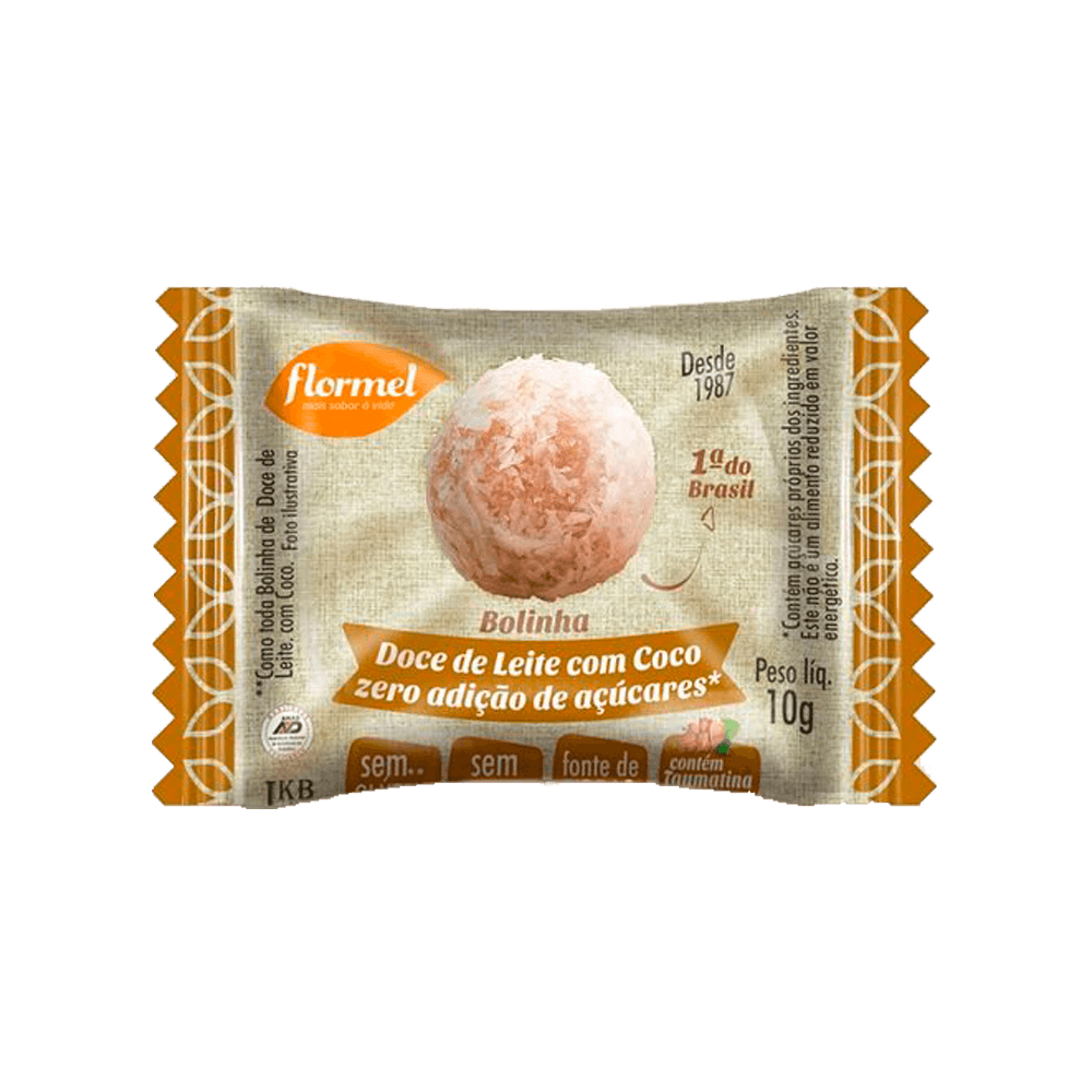 Bolinha Doce de Leite com Coco 10g Flormel