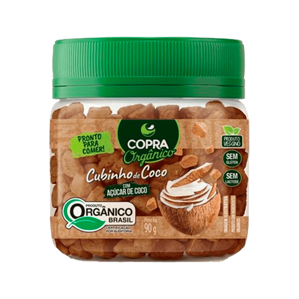 Cubinhos de Coco com Açúcar de Coco 90g Copra