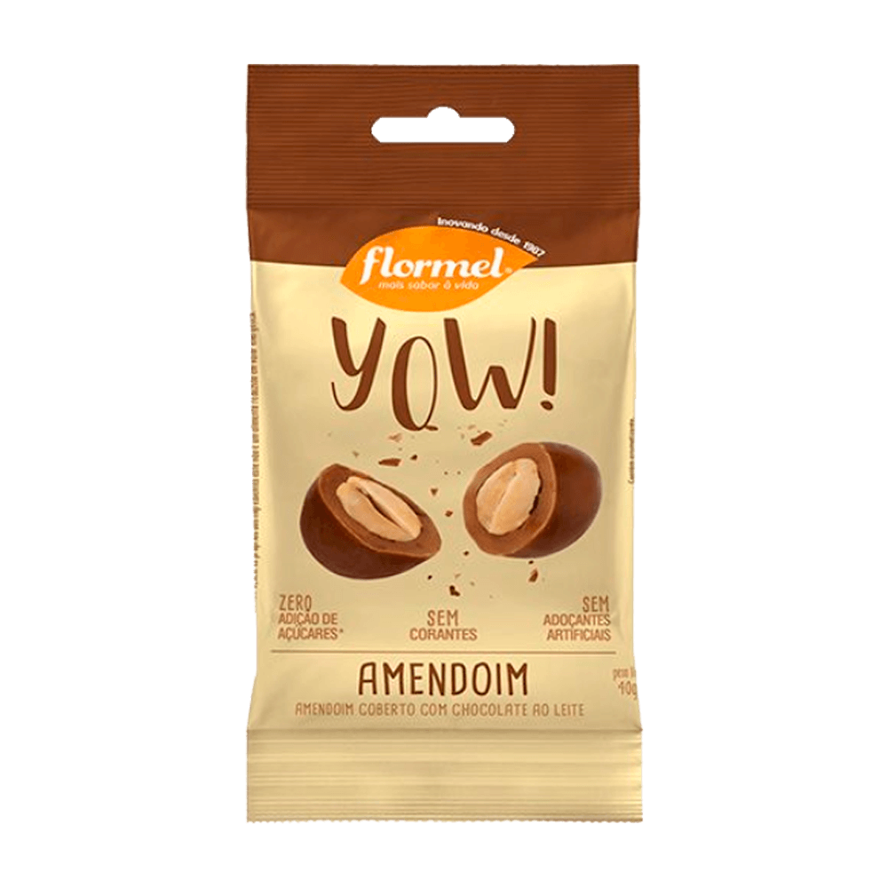 Yow Amendoim com Chocolate ao Leite 40g Flormel