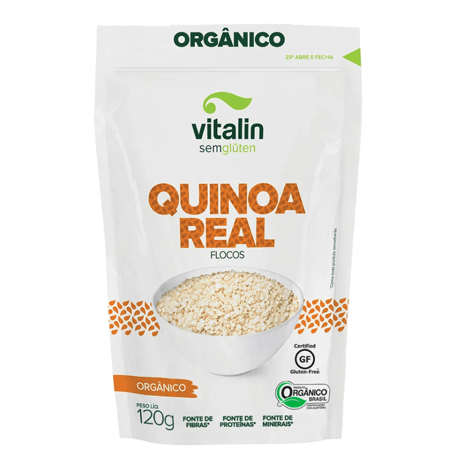 Quinoa Real em Flocos Orgânico 120g Vitalin