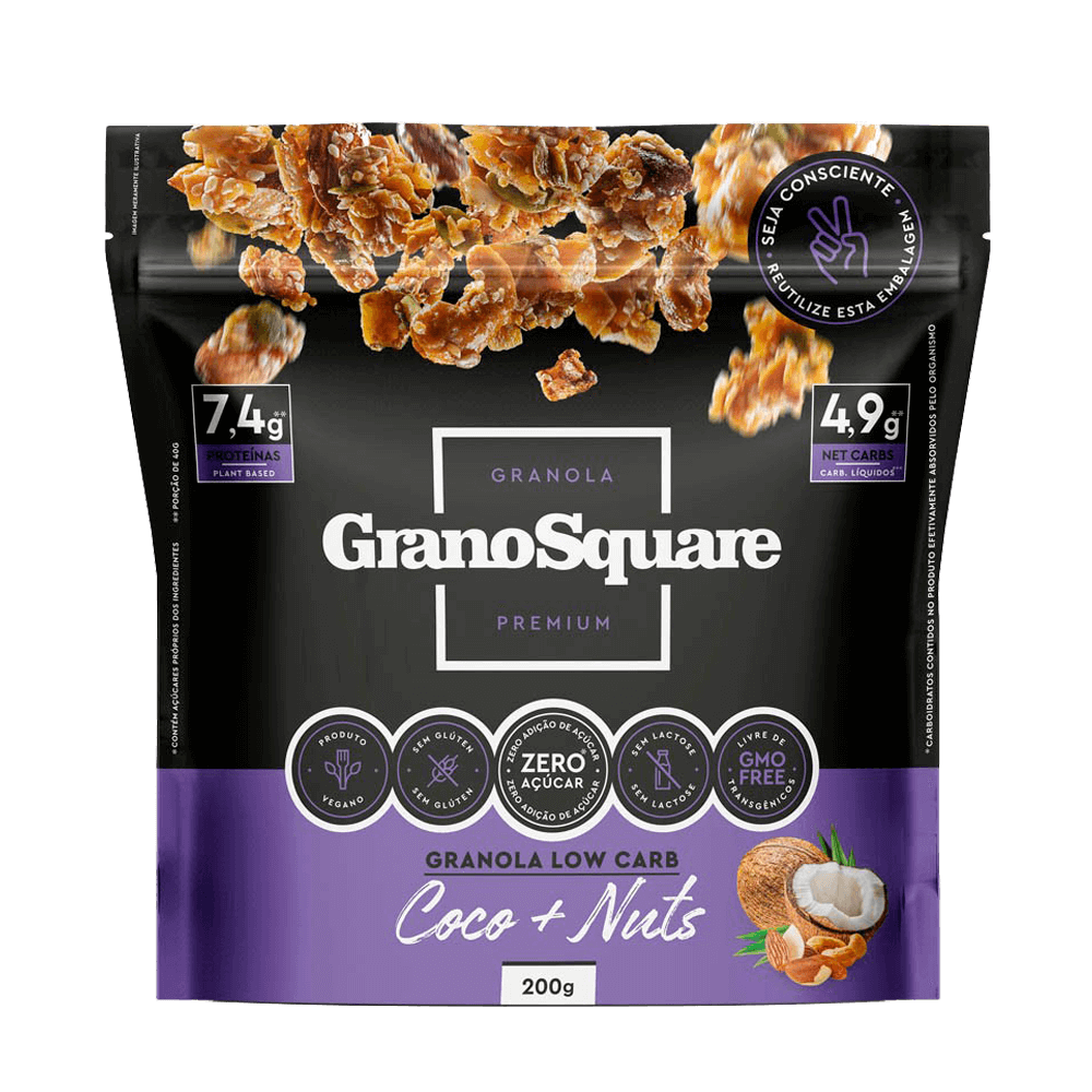Granola Low Carb Coco + Nuts 200g Grano Square