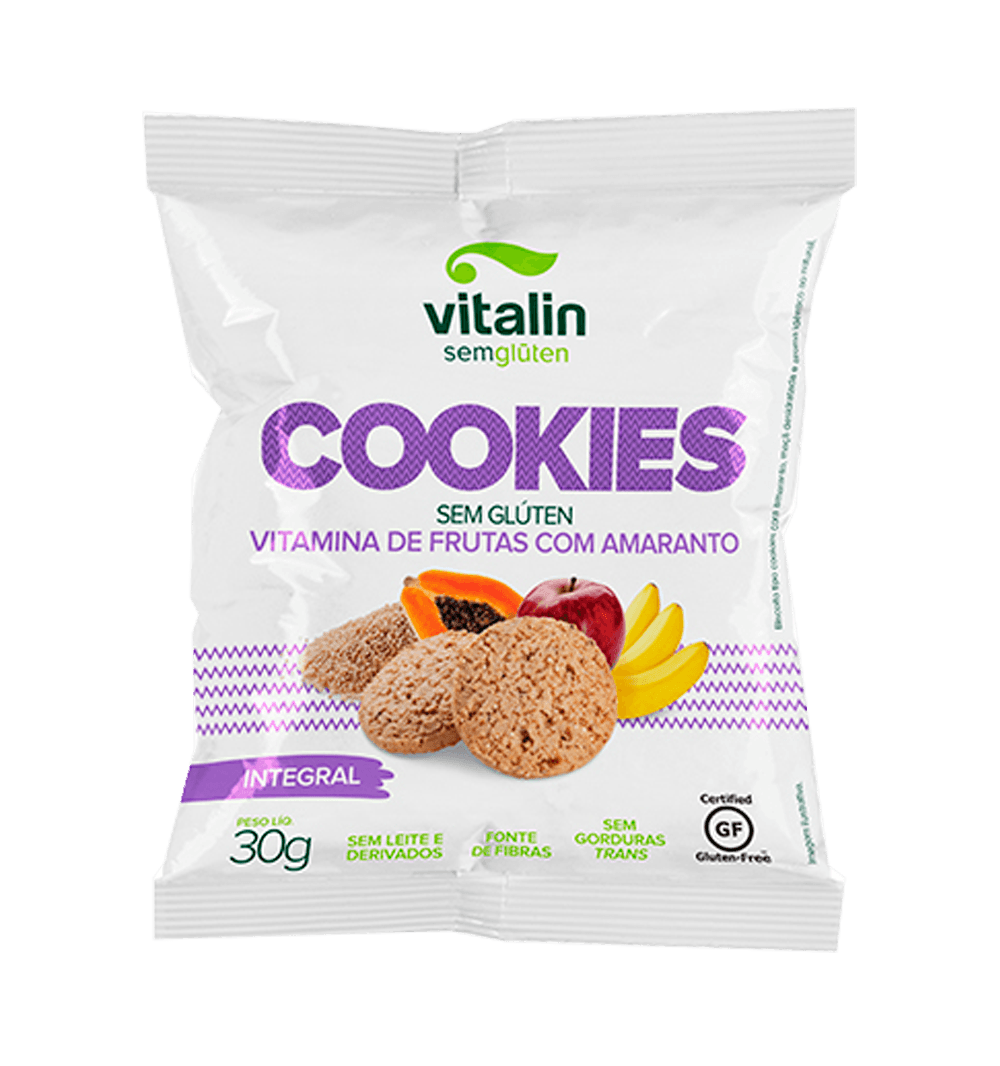 Cookies Vitamina de Frutas Com Amaranto 30g Vitalin