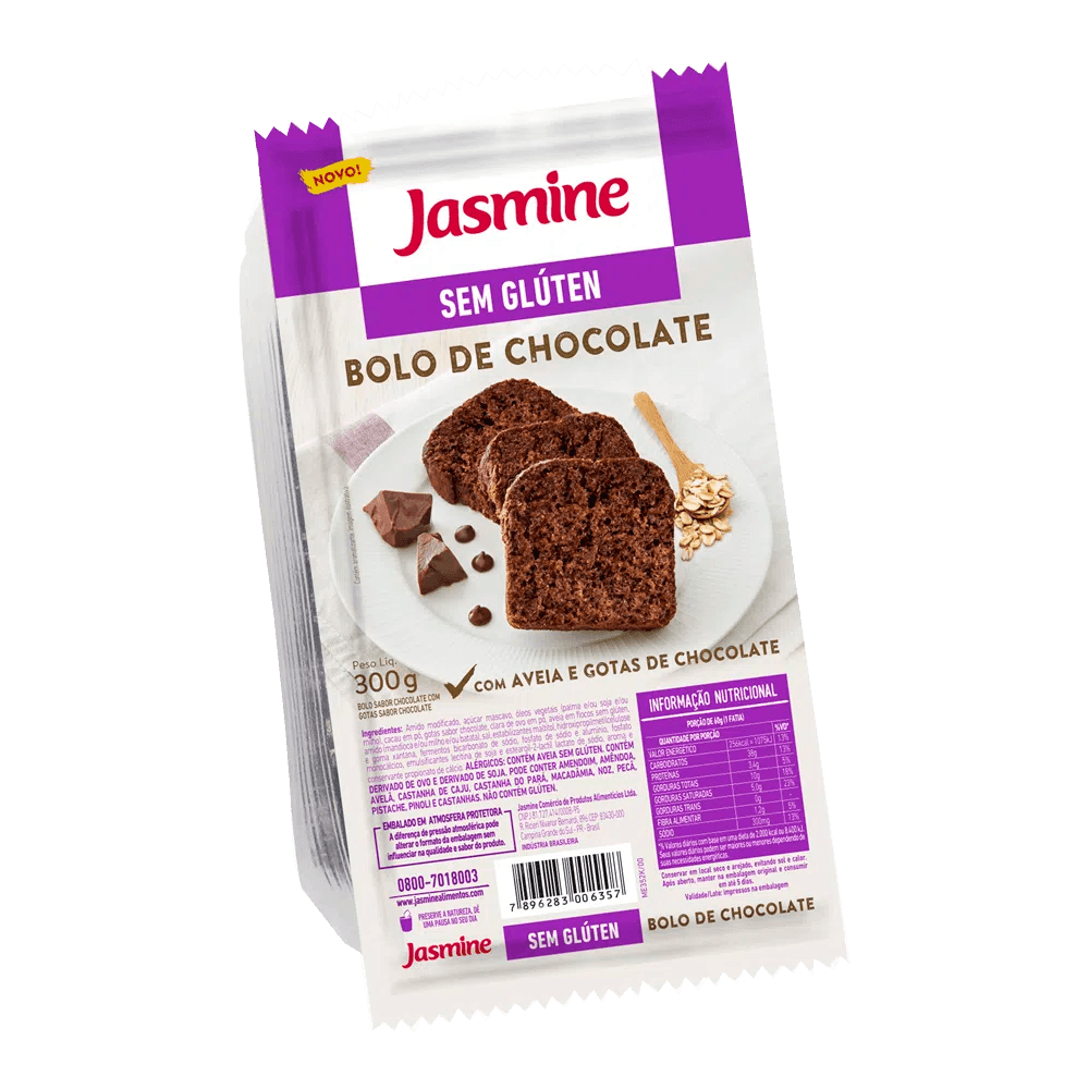 Bolo de Chocolate Sem Glúten 300g Jasmine