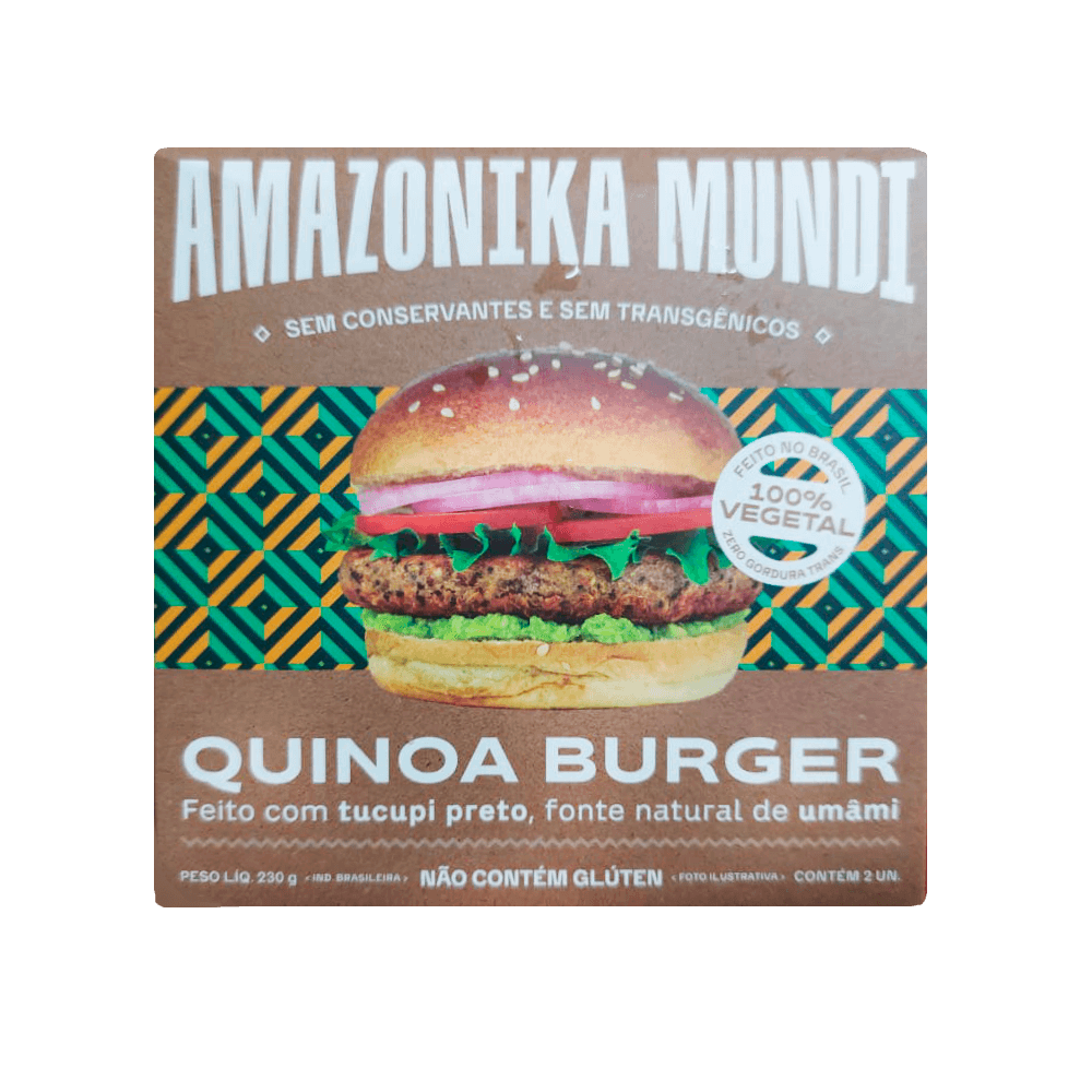 Hambúrguer Vegano de Quinoa 230g Amazonika Mundi