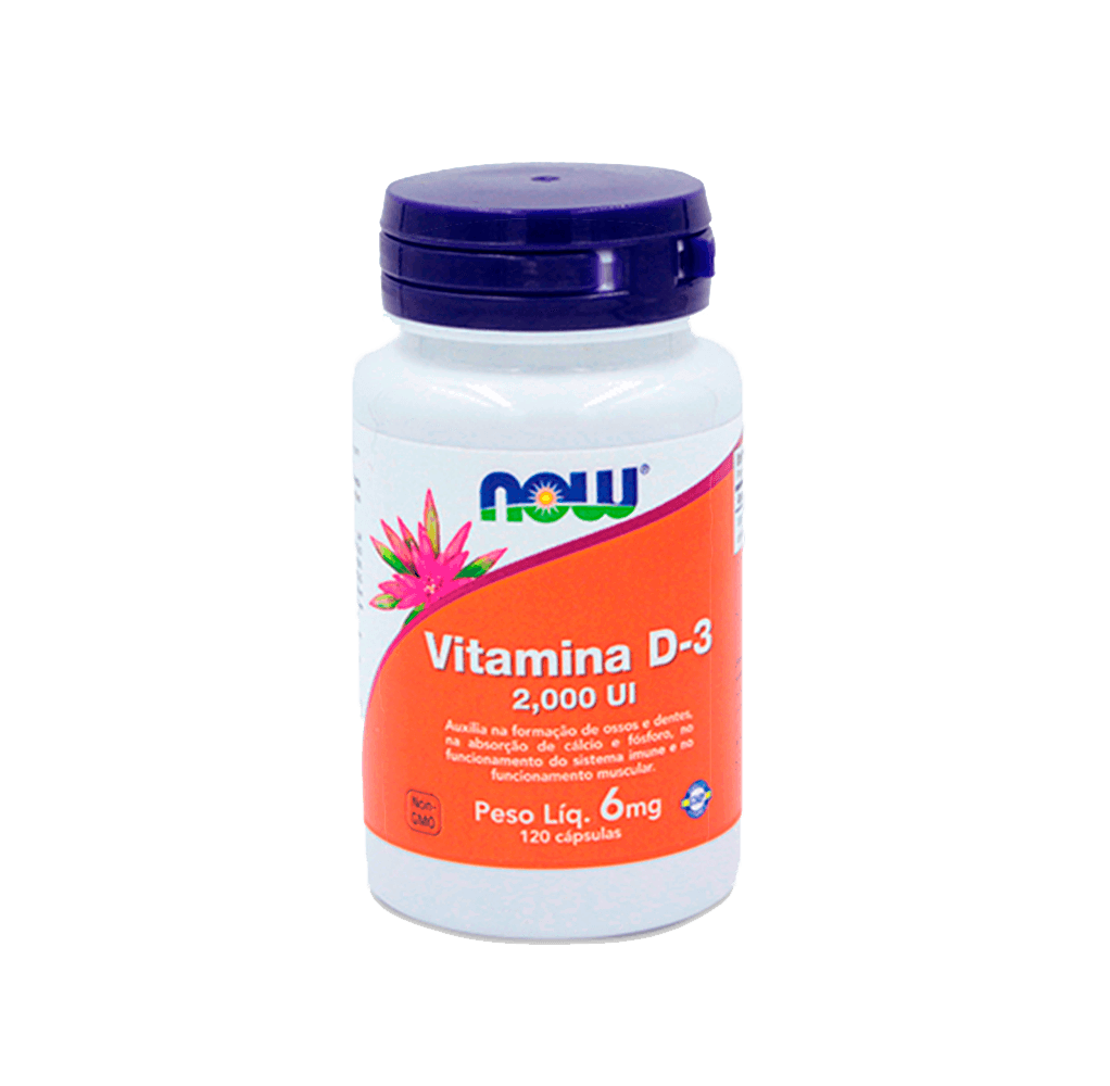 Vitamina D3 2000 IU 120 Cápsulas Now
