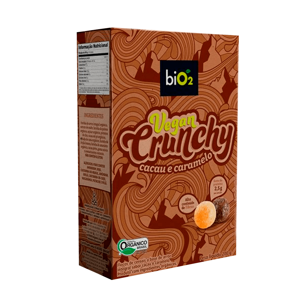 Cereal Matinal Vegan Crunchy Cacau e Caramelo 200g Bio2
