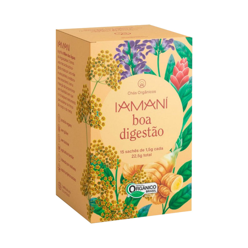 Chá Orgânico Boa Digestão 15 Sachês Iamaní