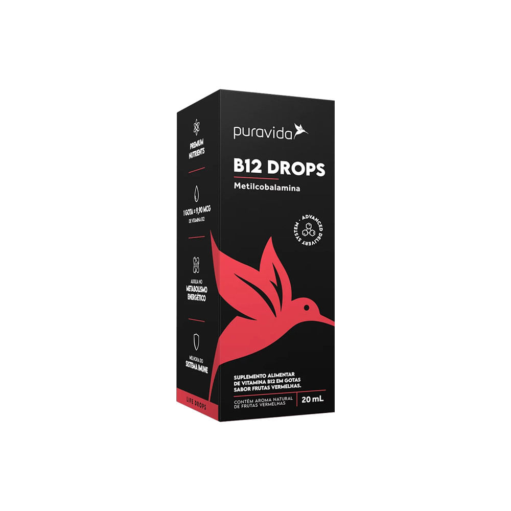 B12 Drops Metilcobalamina 20ml PuraVida