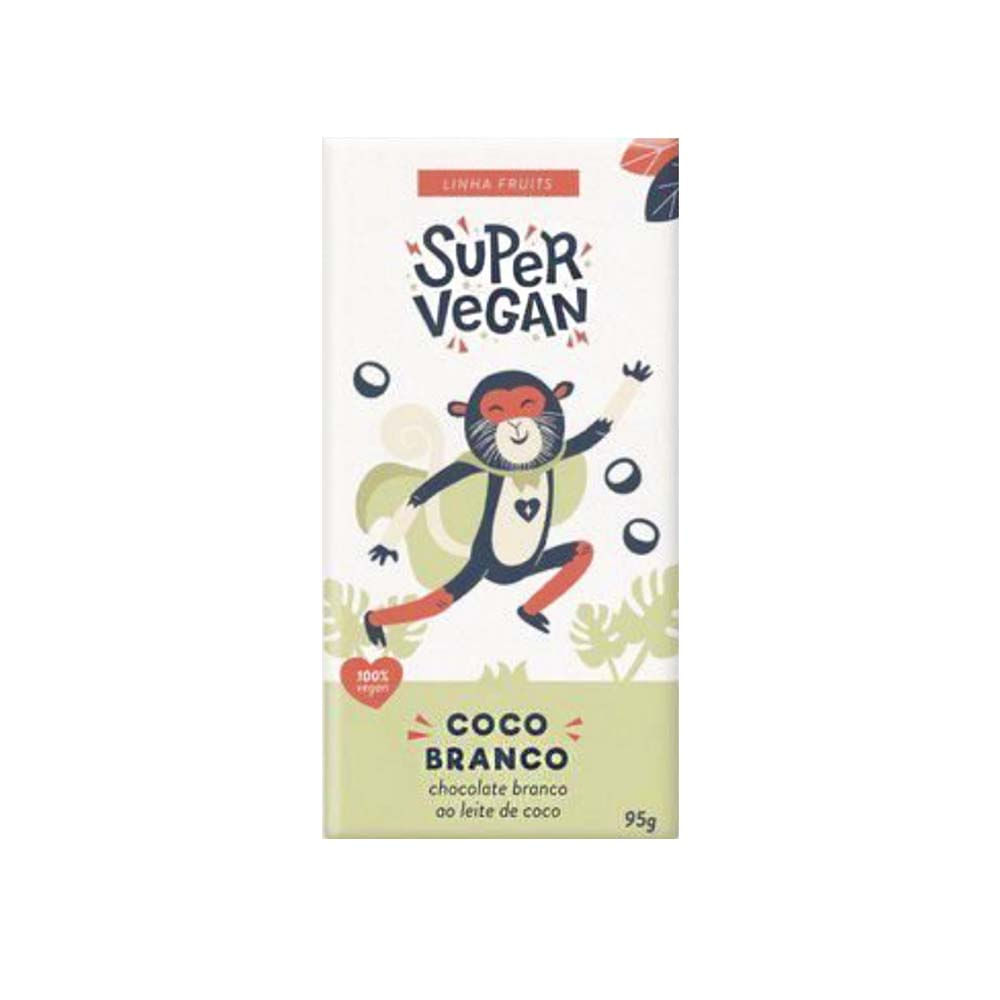 Barra de Chocolate Coco Branco 95g Super Vegan