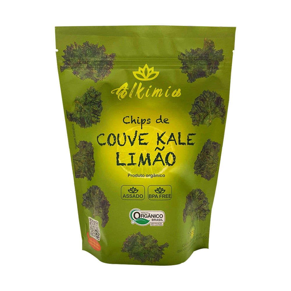 Chips de Couve Kale Orgânico com Limão 10g Alkimia