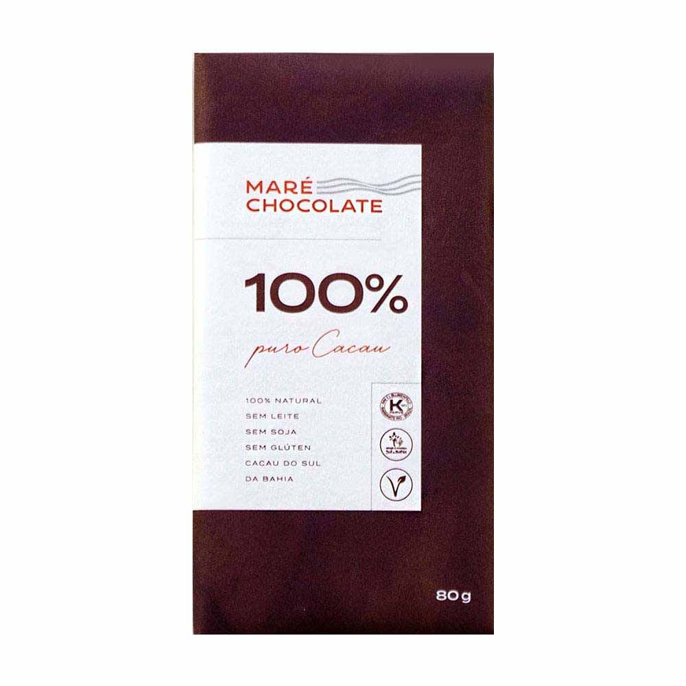 Chocolate 100% Cacau 80g Maré Chocolate