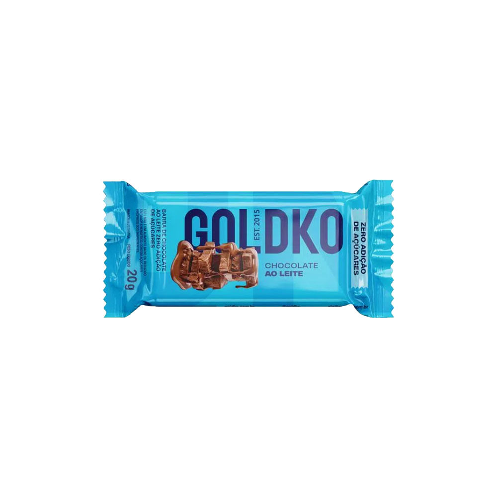 Chocolate Zero Açúcar Ao Leite 20g GoldKo