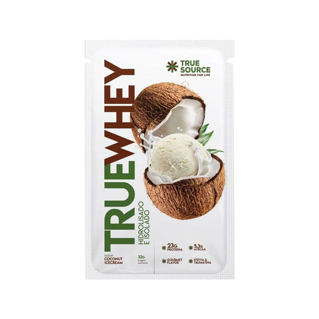 True Whey Hidrolisado e Isolado Coconut Ice Cream 32g True Source