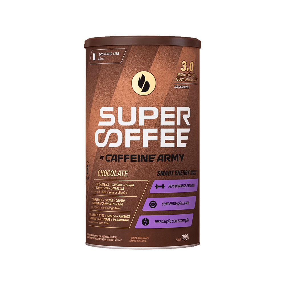 SuperCoffee 3.0 Chocolate Economic Size 380g Caffeine Army