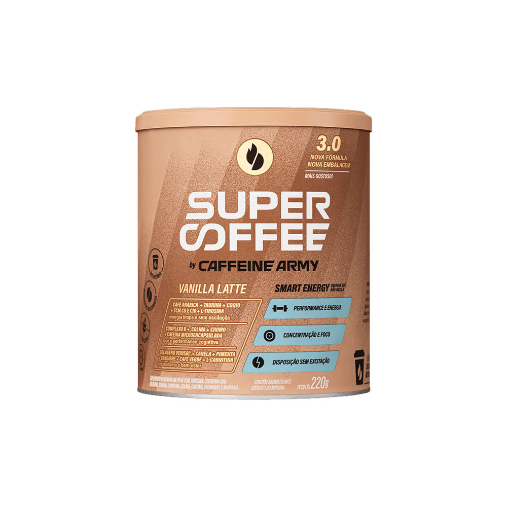 SuperCoffee 3.0 Vanilla Latte 220g Caffeine Army