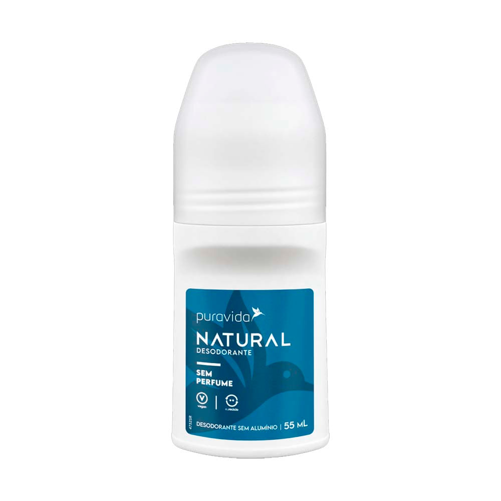 Desodorante Vegano Natural Sem Perfume 55ml PuraVida
