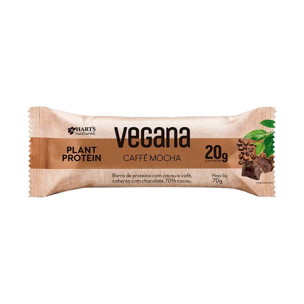 Barra de Proteína Vegana Café Mocha 70g Harts Natural