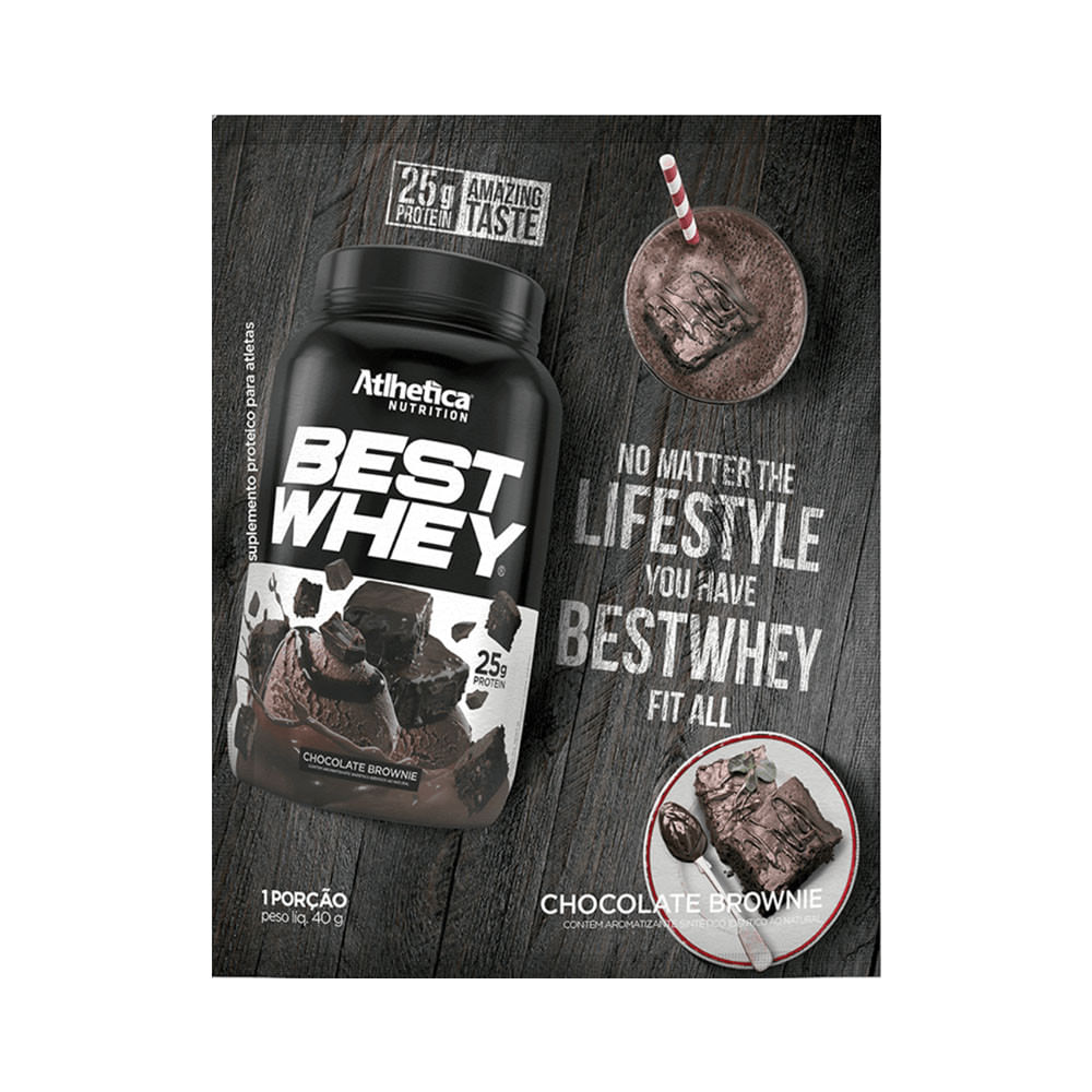 Best Whey Protein Brownie Chocolate 40g Atlhetica Nutrition