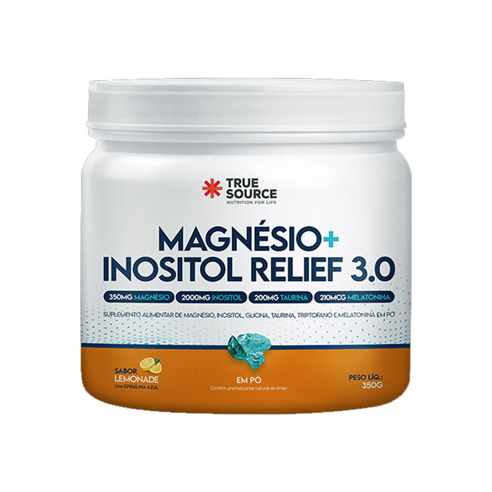 True Magnésio + Inositol Relief 3.0 Lemonade 350g True Source