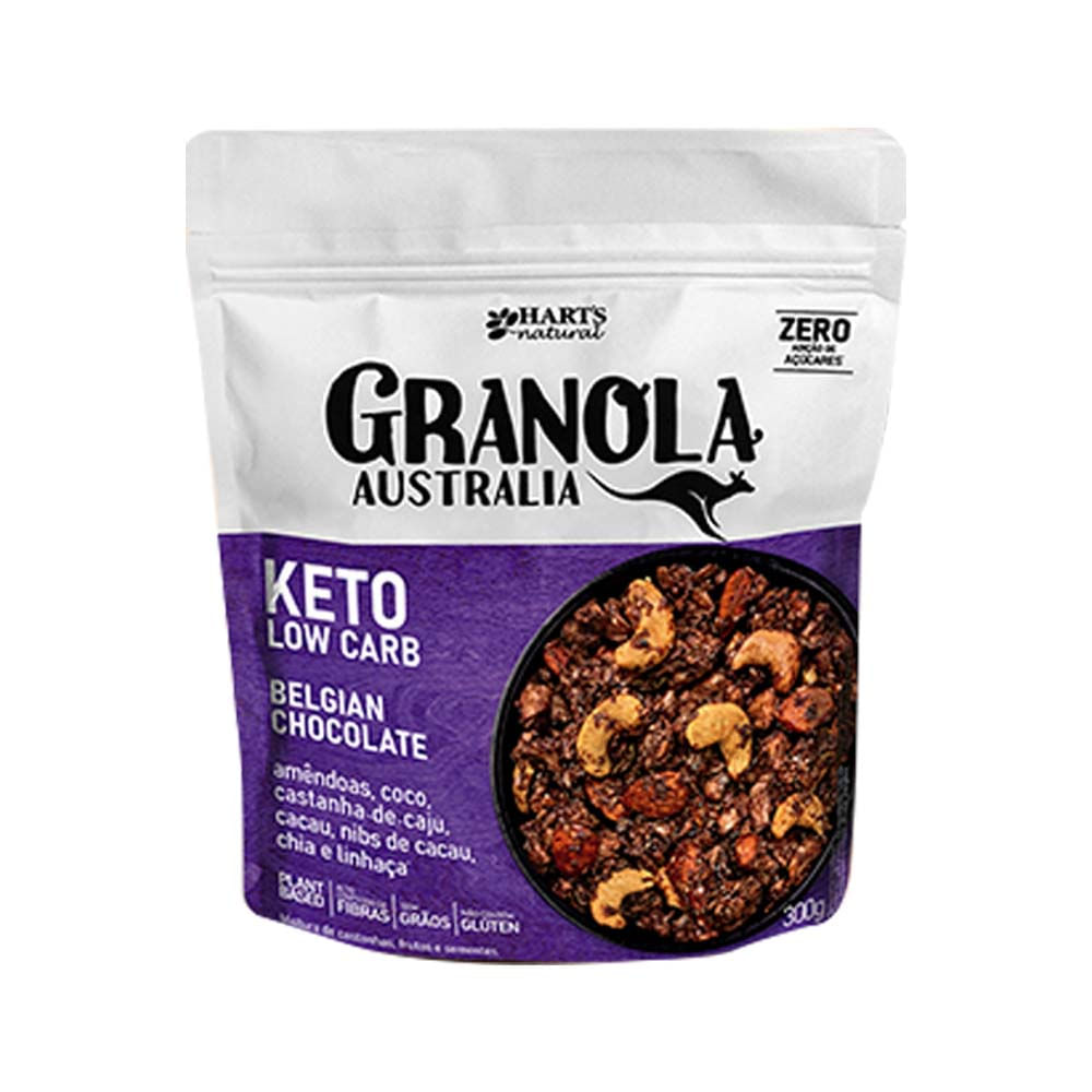 Granola Keto Low Carb Chocolate Belga 300g Harts Natural