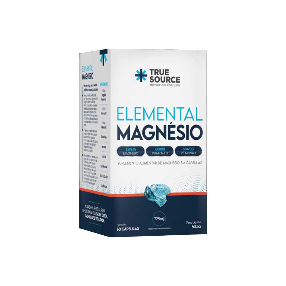 Elemental Magnésio 60 Cápsulas True Source