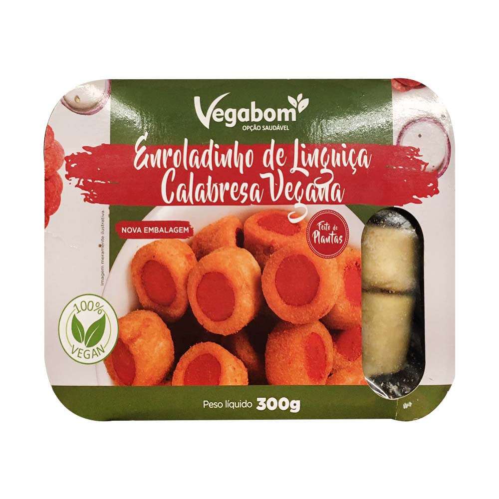 Enroladinho de Linguiça Calabresa Vegana 300g Vegabom