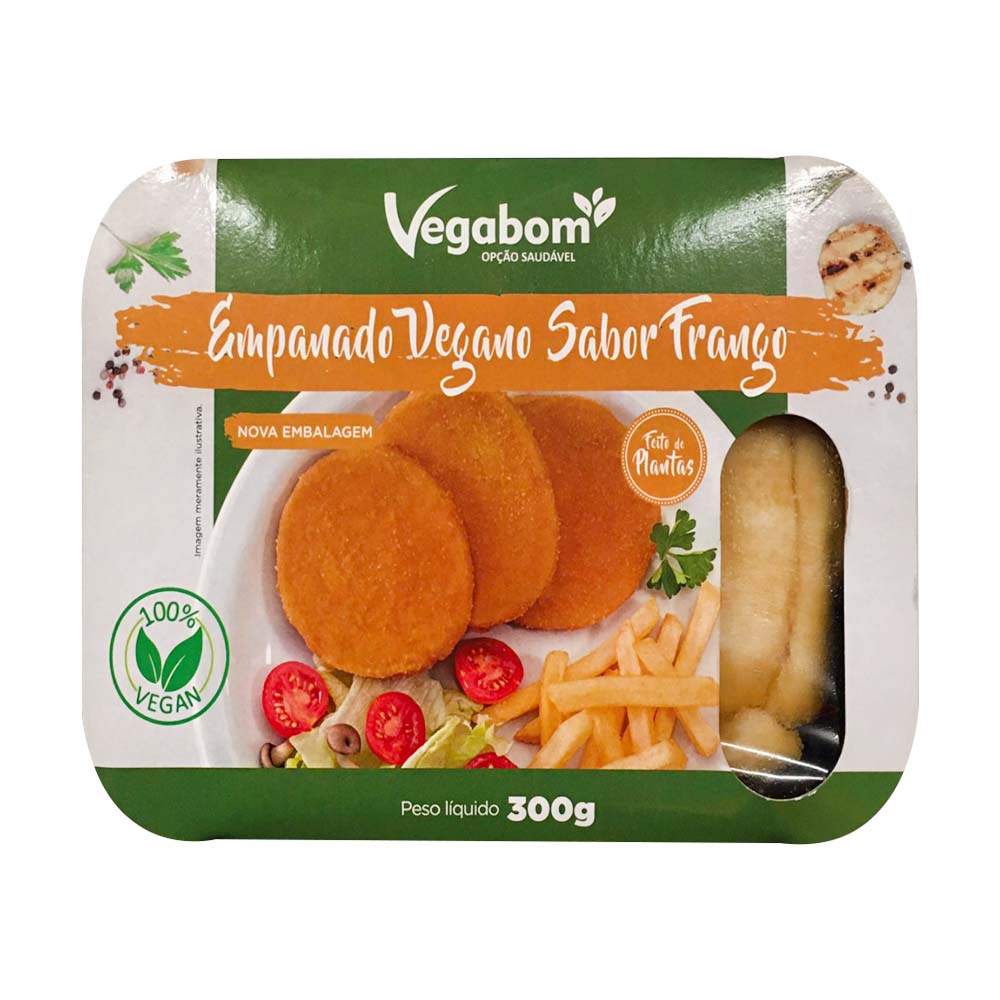 Empanado Vegano Sabor Frango 300g Vegabom