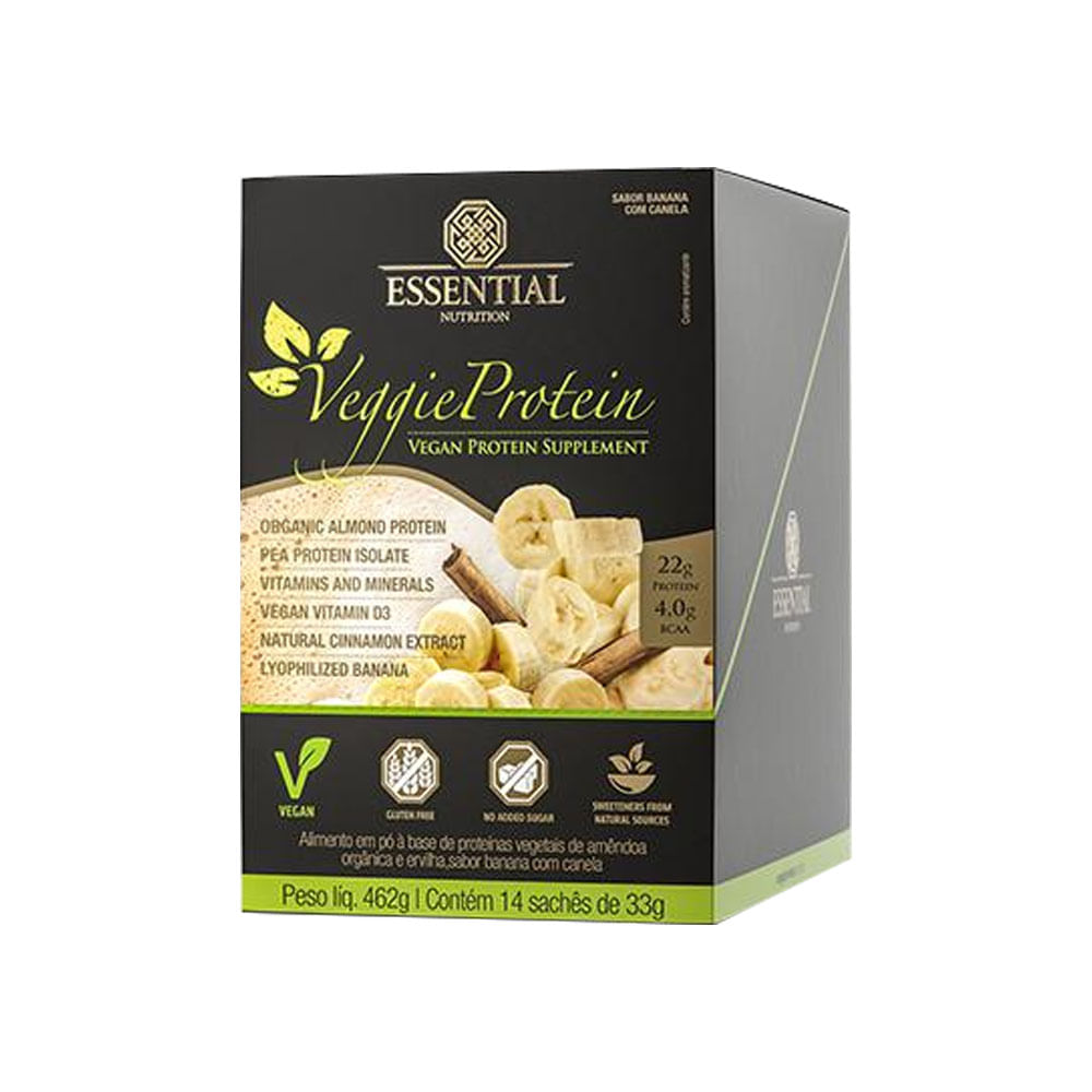 Veggie Protein Banana com Canela 33g Essential Nutrition
