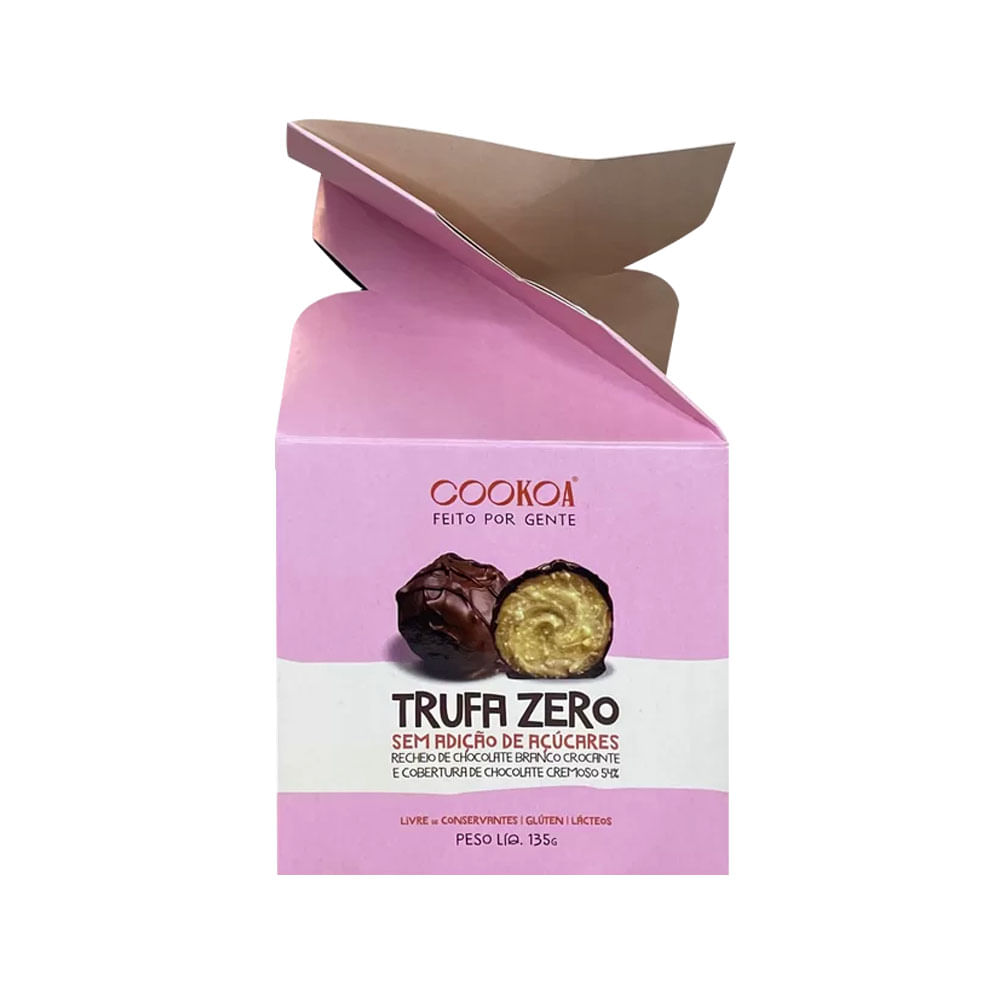 Trufa de Chocolate Zero Açúcar Plant-Based 135g Cookoa
