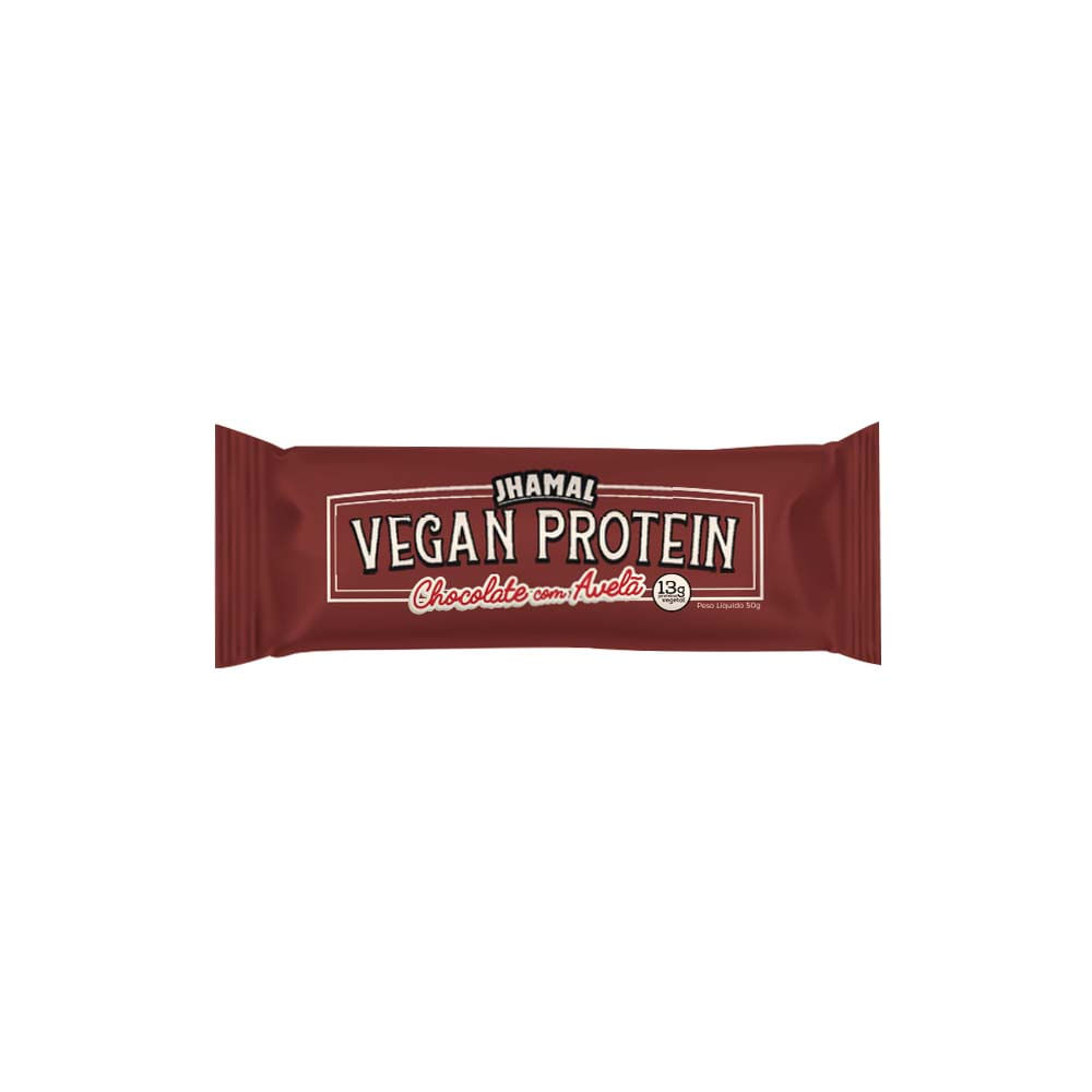 Barra Vegan Protein Chocolate com Avelã 50g Jhamal