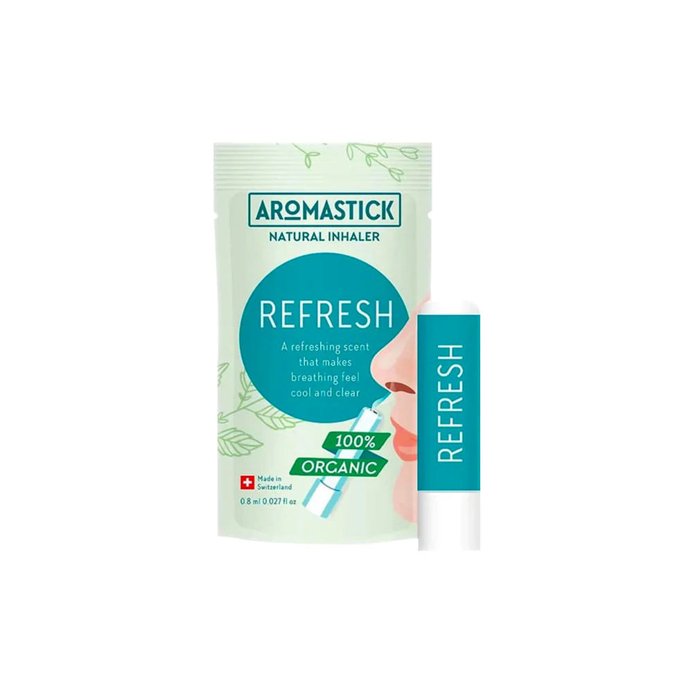Aromastick Refresh Inalador Nasal Orgânico e Natural Refrescante 0,8ml