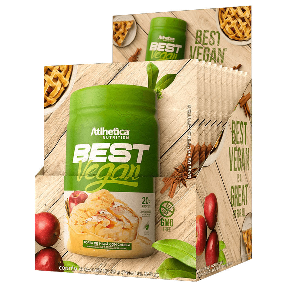 Best Vegan Protein Torta de Maçã com Canela 35g Atlhetica Nutrition
