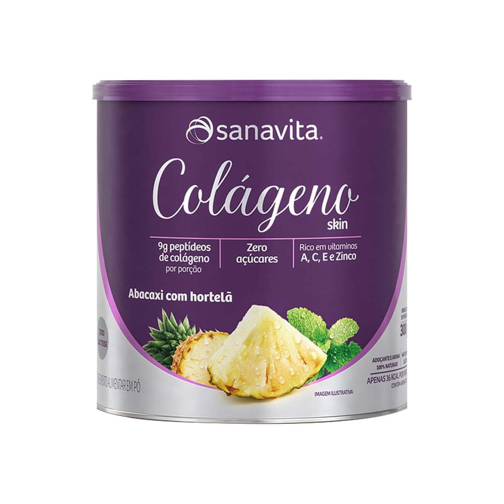 Colágeno Skin Abacaxi com Hortelã 300g Sanavita