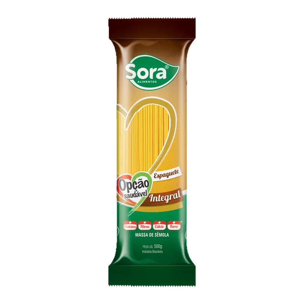 Espaguete de Sêmola Integral 500g Sora