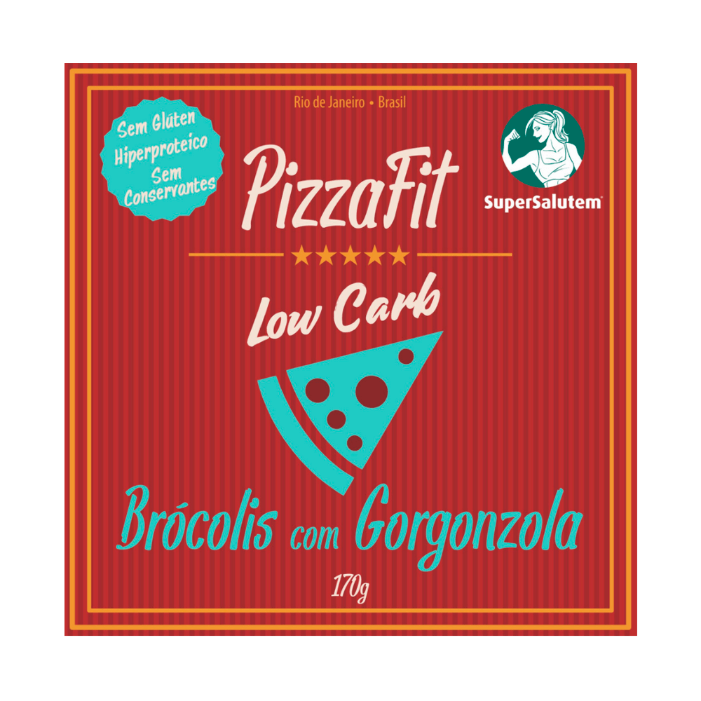 Pizza de Brócolis com Gorgonzola Low Carb 170g SuperSalutem