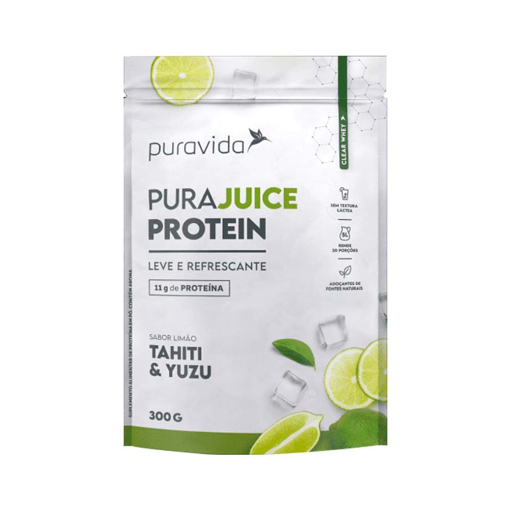 Purajuice Protein Limão Tahiti e Yuzu 300g PuraVida