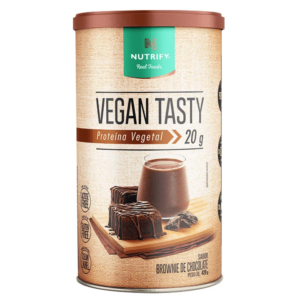 Vegan Tasty Proteína Vegetal Sabor Brownie de Chocolate 420g Nutrify