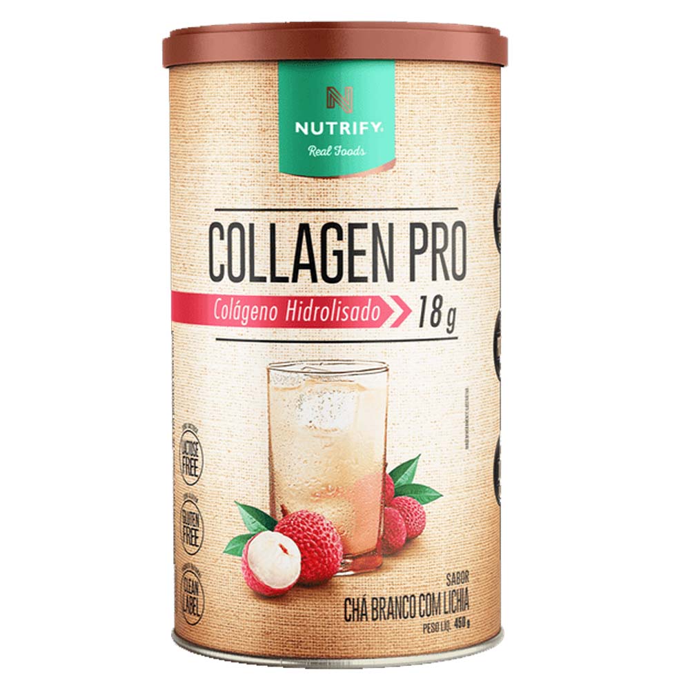 Collagen Pro Chá Branco com Lichia 450g Nutrify
