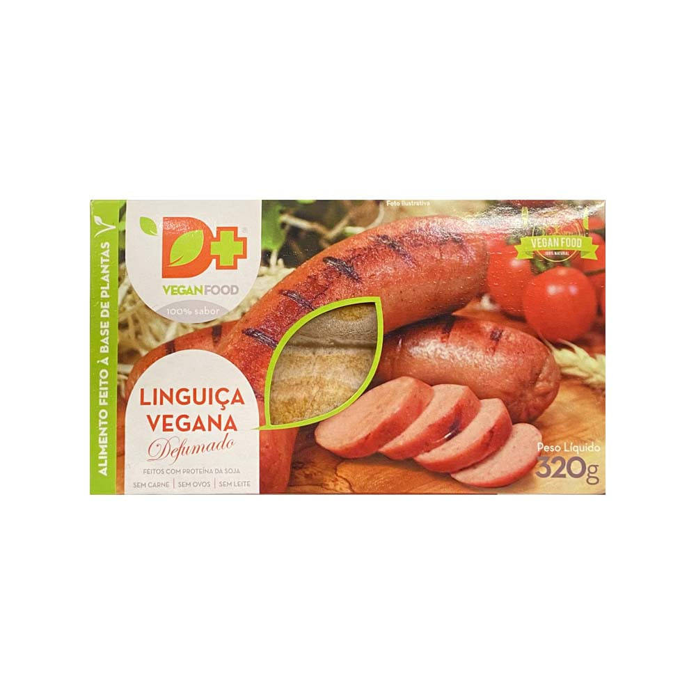 Linguiça Vegana Defumada 320g D+ Vegan Food