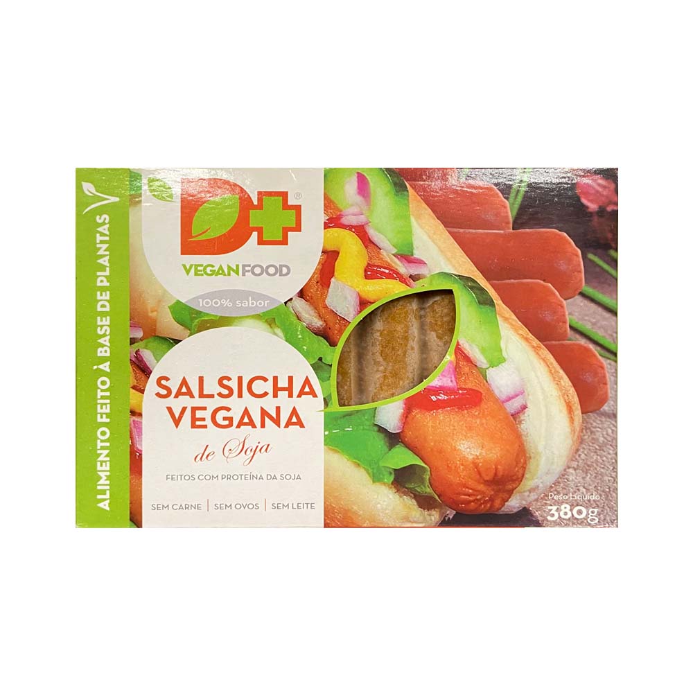 Salsicha Vegana de Soja 380g D+ Vegan Food