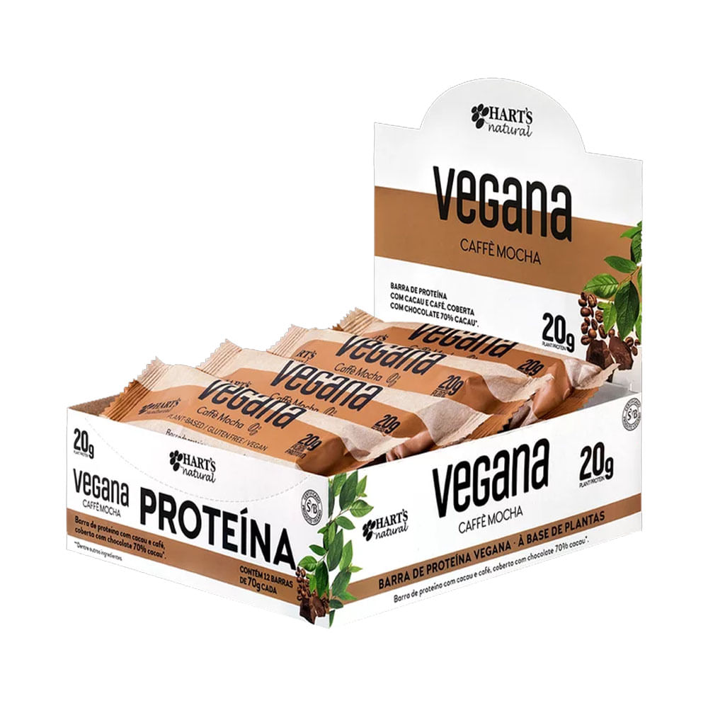 Barra de Proteína Vegana Café Mocha 70g Harts Natural