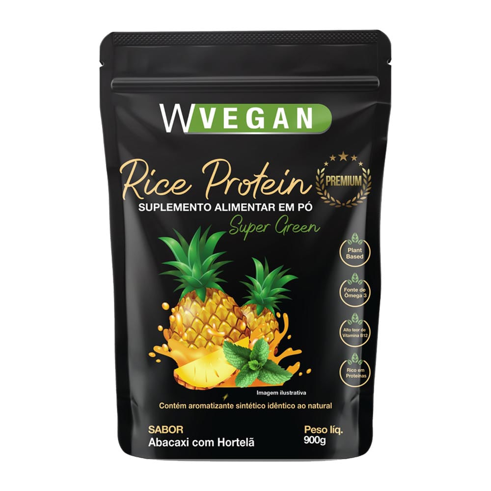 Rice Protein Abacaxi com Hortelã 900g WVegan