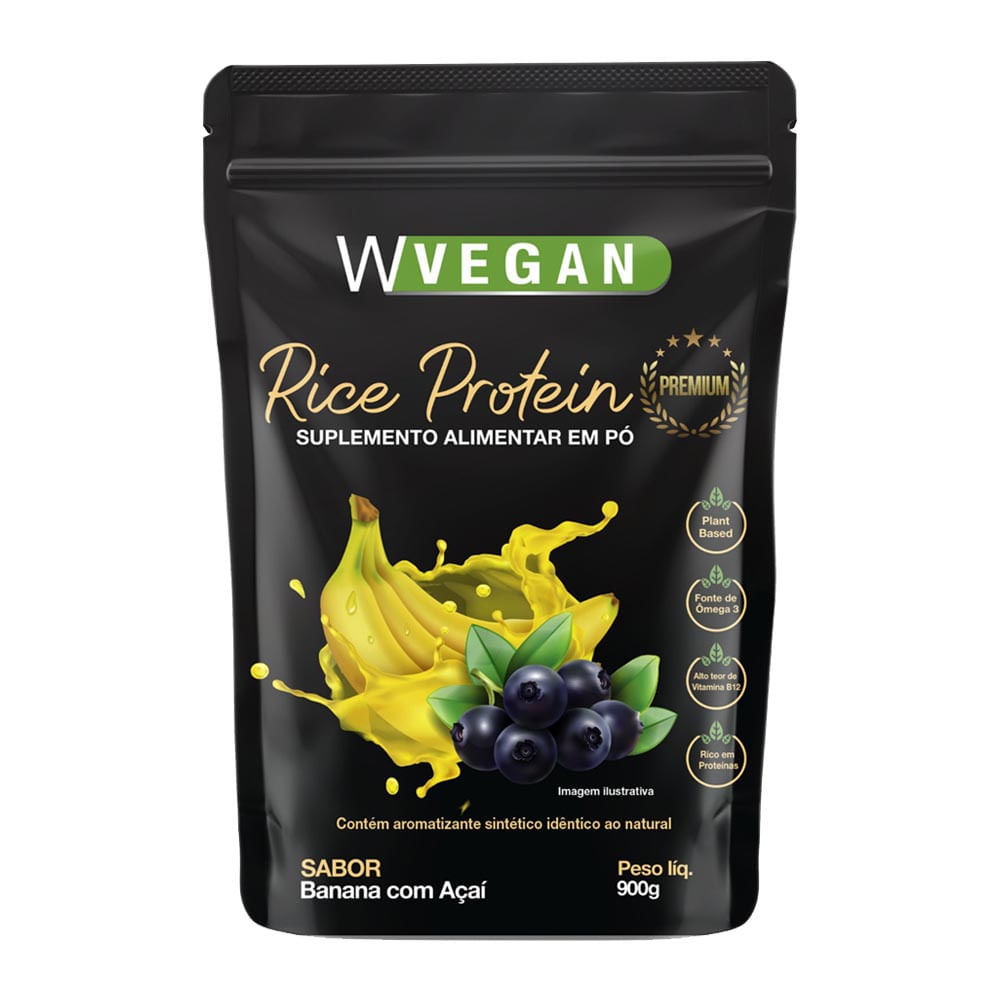 Rice Protein Banana com Açaí 900g WVegan