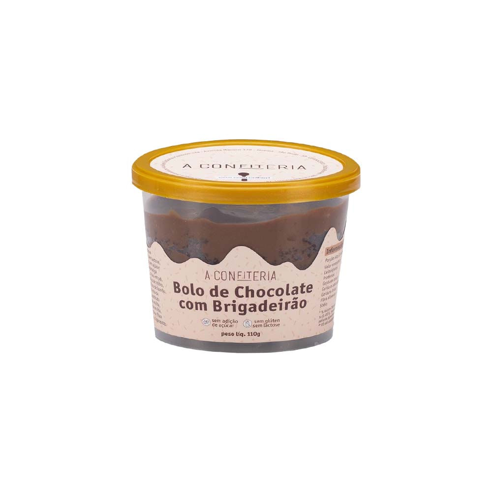 Bolo de Chocolate com Brigadeirão 110g A Confiteria