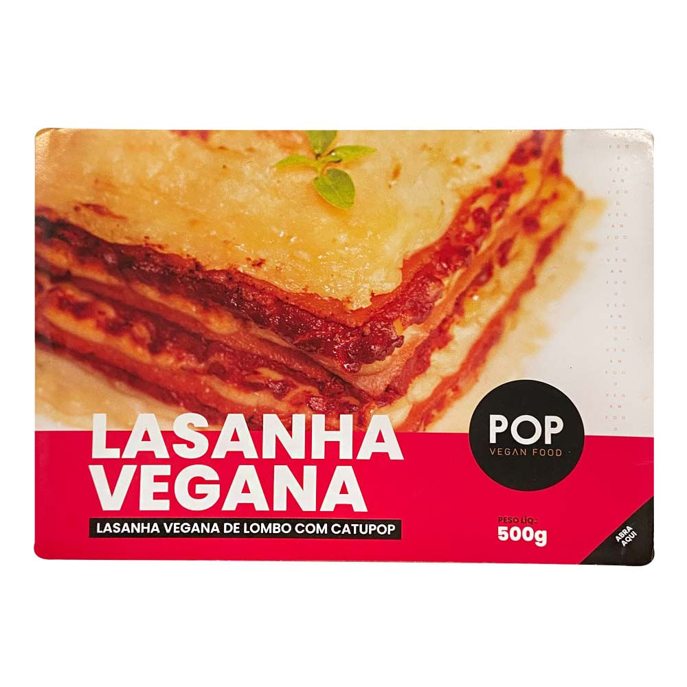 Lasanha Vegana de Lombo com Catupop 500g Pop Vegan