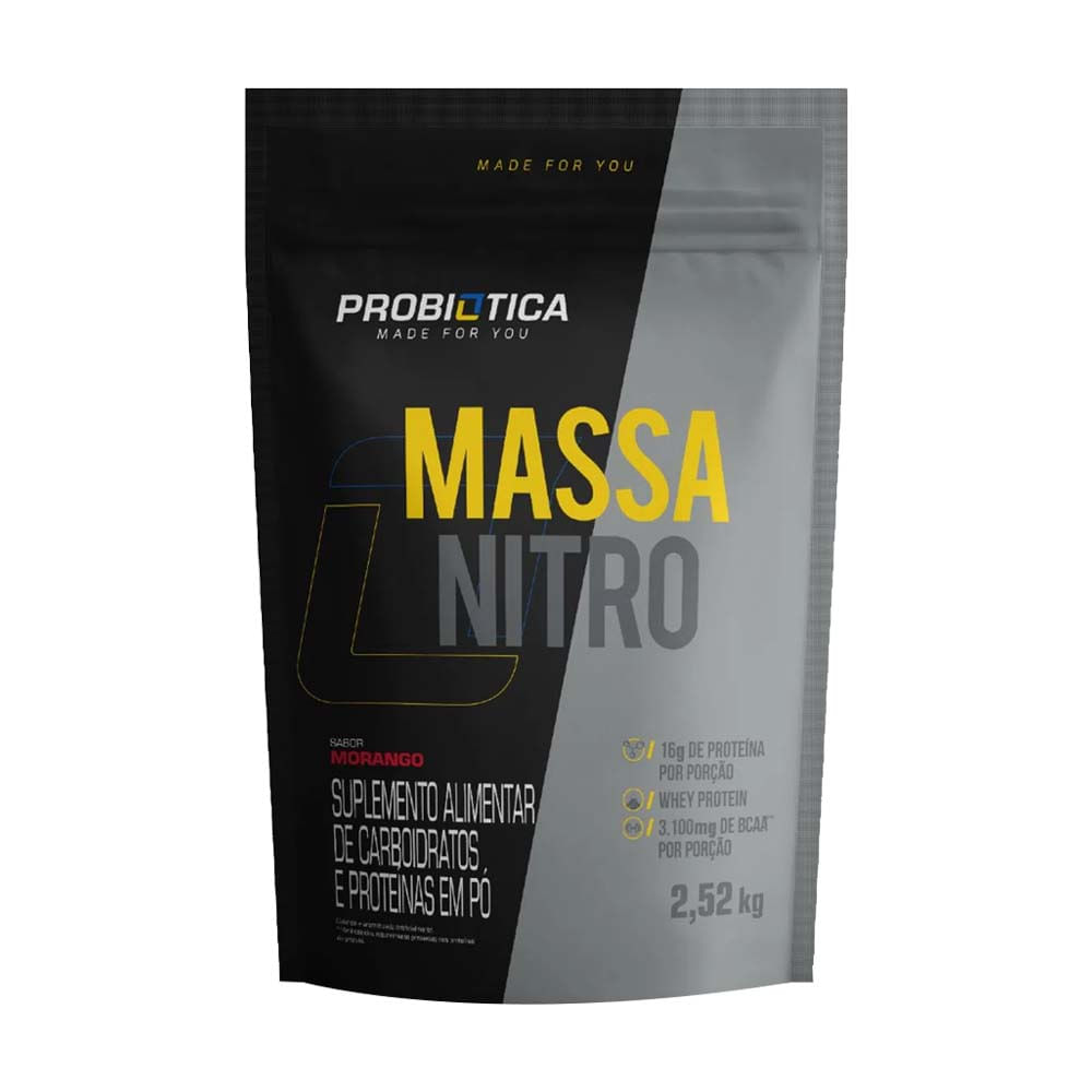 Massa Nitro Refil Morango 2,52kg Probiótica