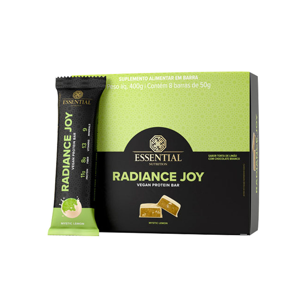 Radiance Joy Barra de Proteína Vegana Mystic Lemon 50g Essential Nutrition